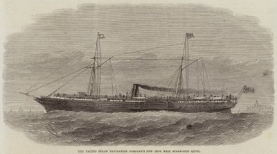 Pacific Steam Navigation Companyの新しいIron Mail Steam-Ship Quito 作： Edwin Weedon